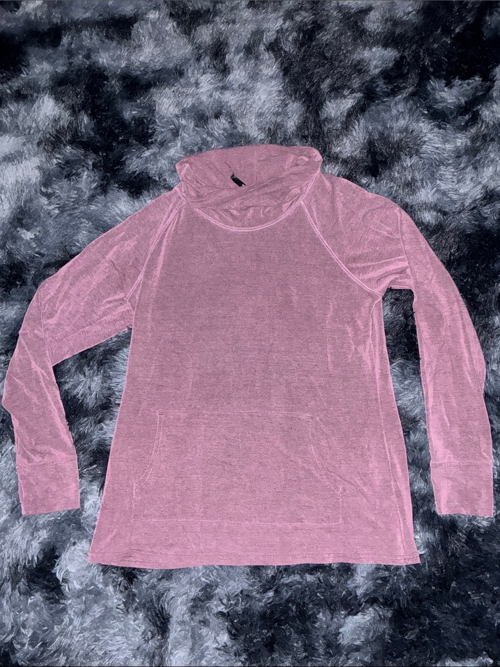 Women's Kuhl Long-Sleeve loose turtle Cowl Neck Top Fall soft womens lg pocket